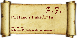 Pillisch Fabióla névjegykártya